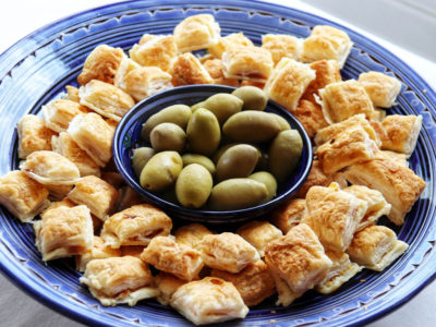 Puff pastry with olives
