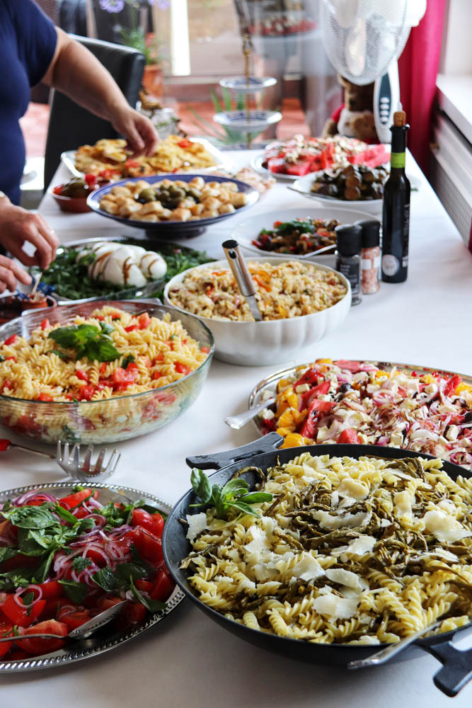 Italian catering buffet