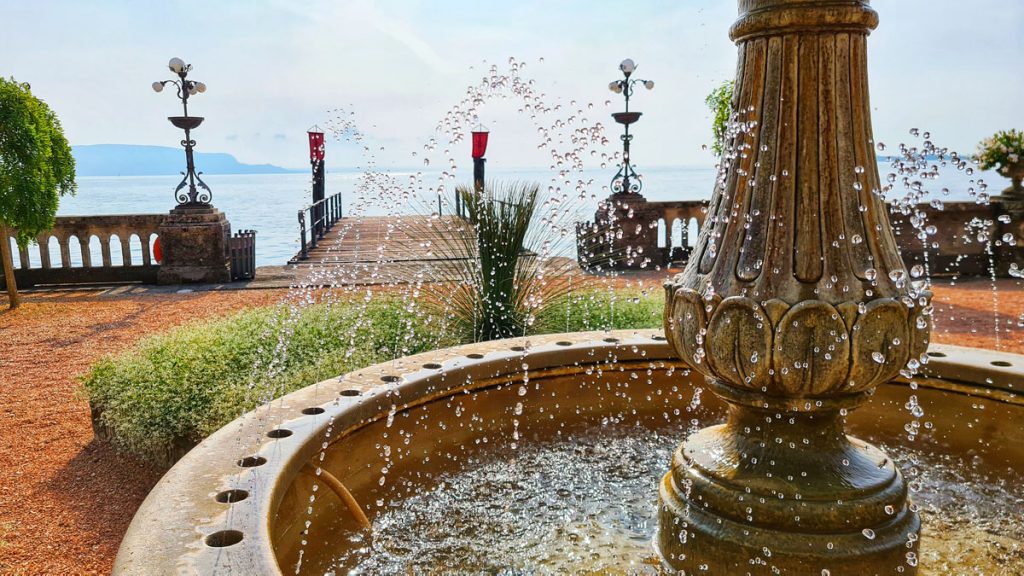 Grand Hotel Fasano, Gardone Riviera, Lago di Garda, Fountain
