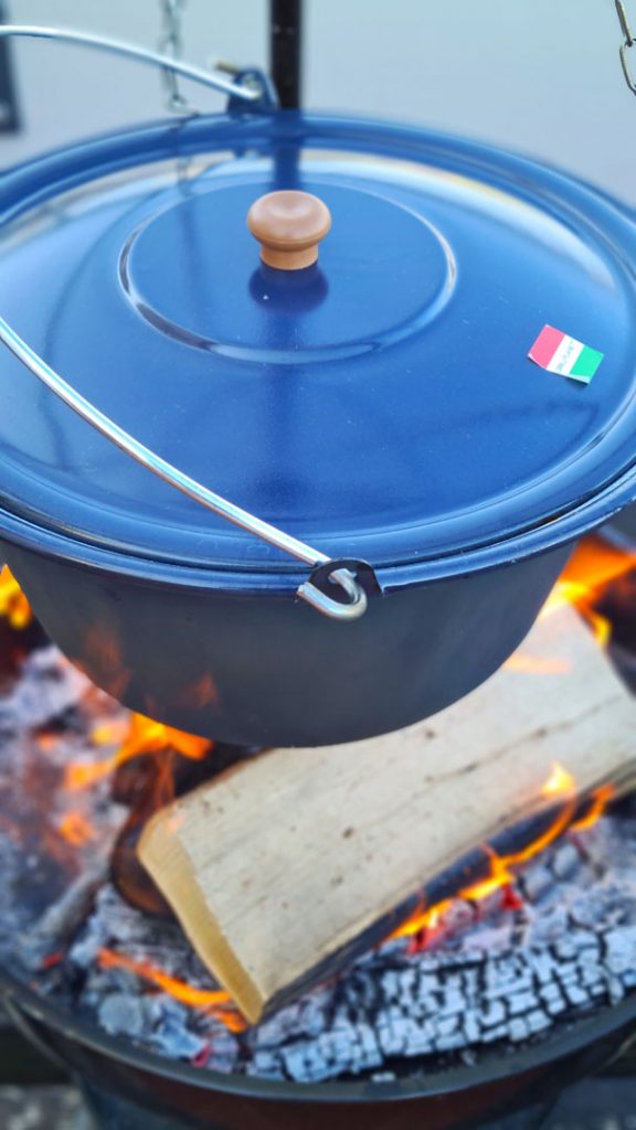 Urban Fire Cooking, Hungarian Goulash served with Serviettenknödel