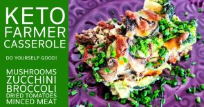 Keto Farmer Casserole with vegetables and minced meat